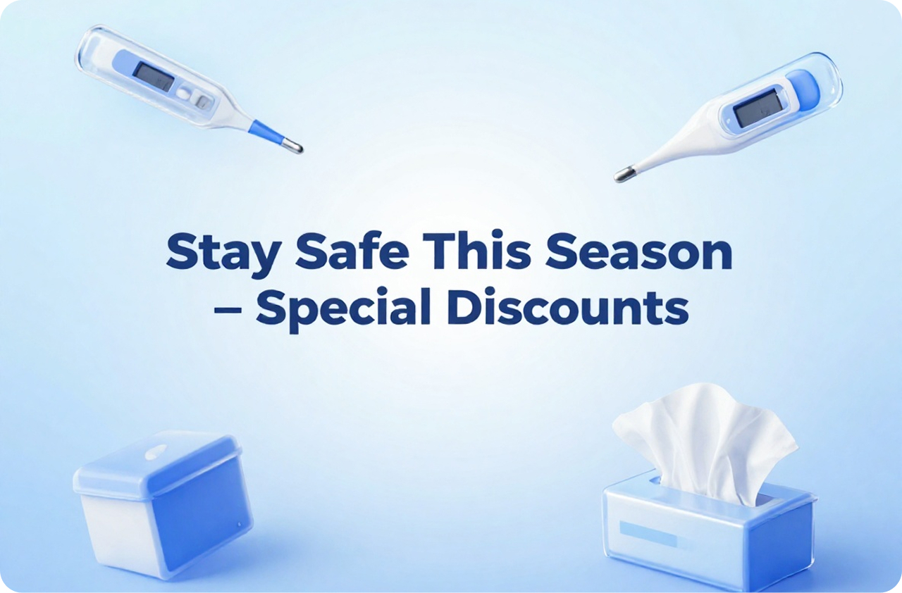 Stay safe this season special discounts offer card